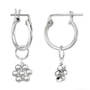 Kozakh Rosalee Daisy Charm Earrings Silver